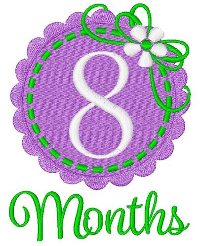 8 Months Embroidery Design