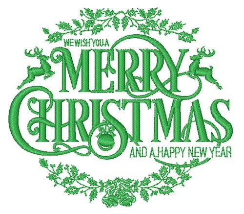 A Merry ChristmasEmbroidery Design