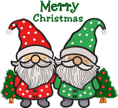 Christmas Gnomes Embroidery Design