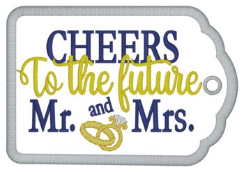 Engagement Tag Embroidery Design