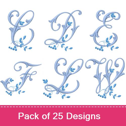 Monograms 25Design Pack - EmbroideryDesigns