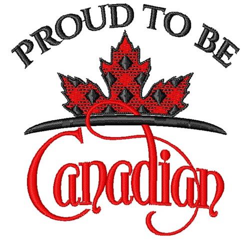 Proud To Be Canadian Embroidery Design