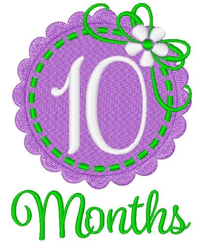 10 Months Embroidery Design