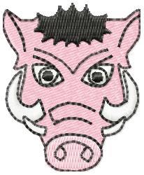 Boar Head- small Embroidery Patch
