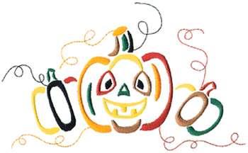 Pumpkin Outline Embroidery Design