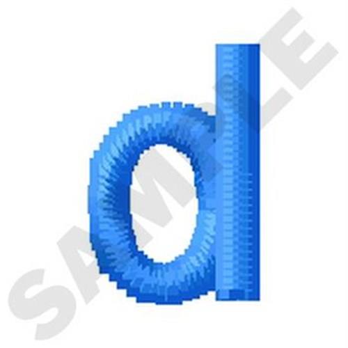 Lower Case D Embroidery Design