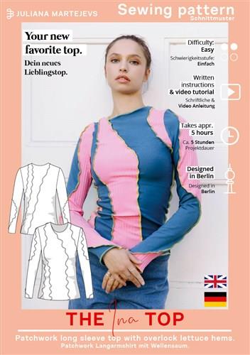Jersey Longsleeve Top with Lettuce Hem PDF Sewing Pattern