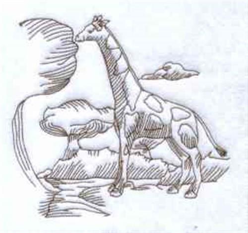 44giraffe10 Embroidery Patch