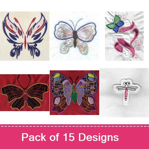 Applique &  Butterflies Design Pack