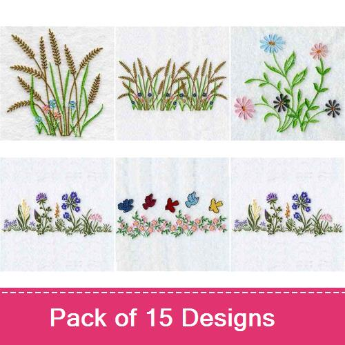Bottom Edge Borders Design Pack - EmbroideryDesigns
