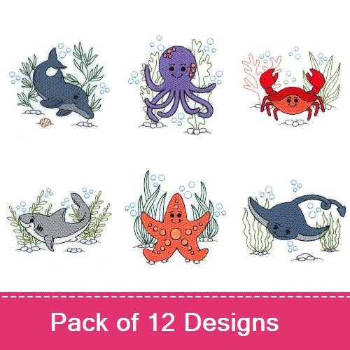 Adorable Sea Creatures Design Pack