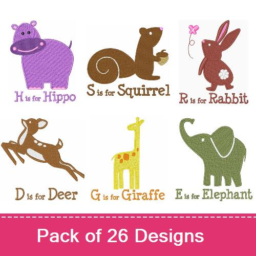 Alphabet Of Animals Design Pack