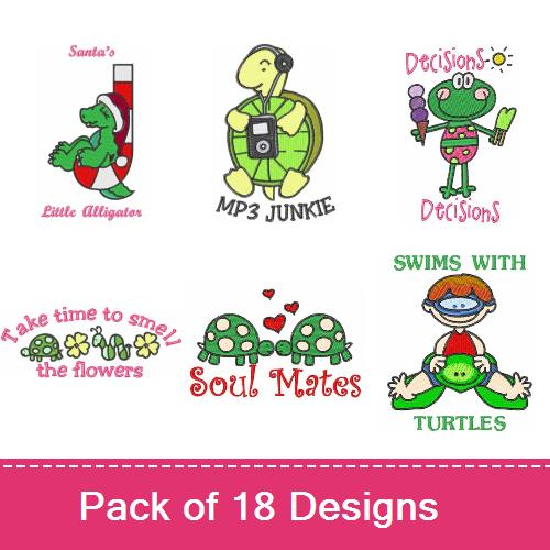 Adorable Reptiles & Amphibians Design Pack