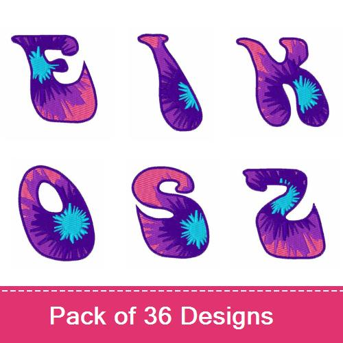 Tie Dye Font Design Pack