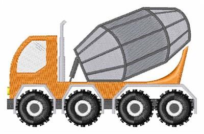 Cement Truck Embroidery Design