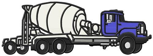 Cement Truck Embroidery Design