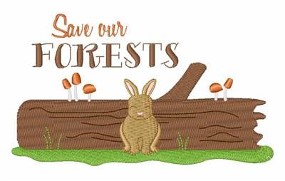 Save Our Forests Embroidery Design