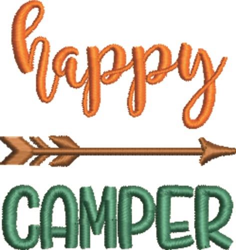 Happy Camper Embroidery Design