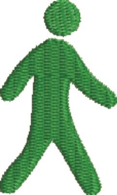 Walker Silhouette Embroidery Design