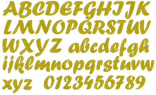 AMD Forte Embroidery Font