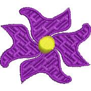 Abstract Flower Motif Embroidery Design